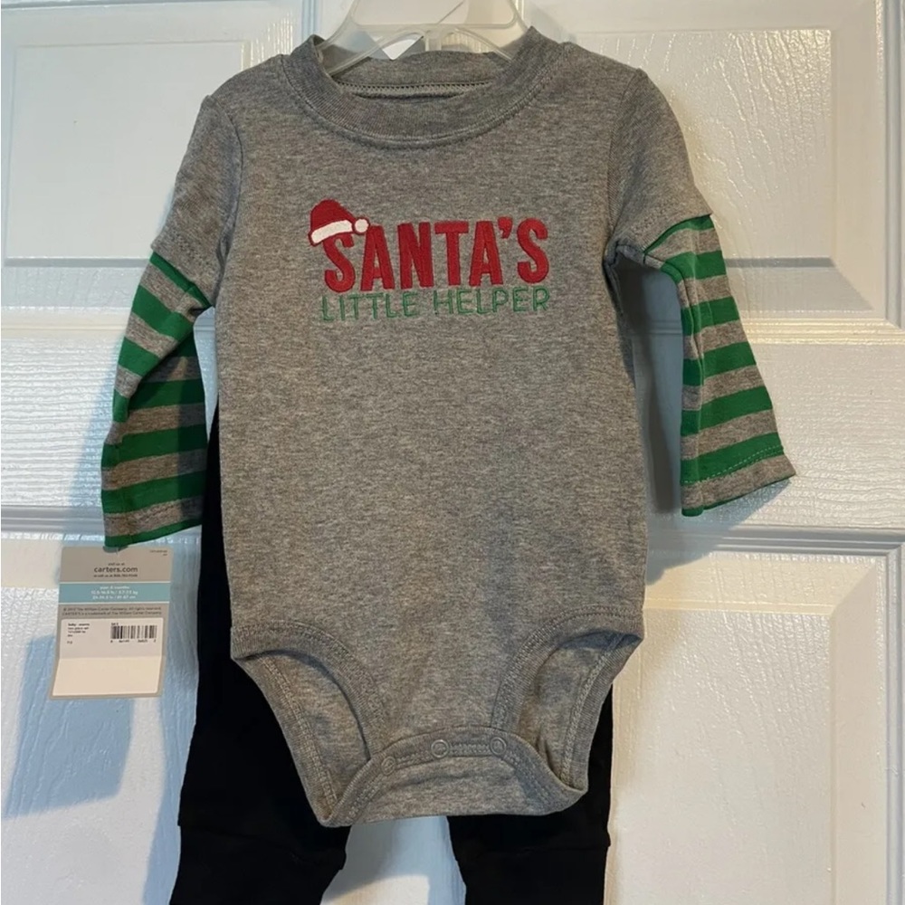 NWT Carters Christmas Santas Little Helper 3-6 months